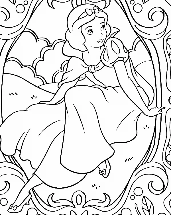 Snow White Colouring Sheet